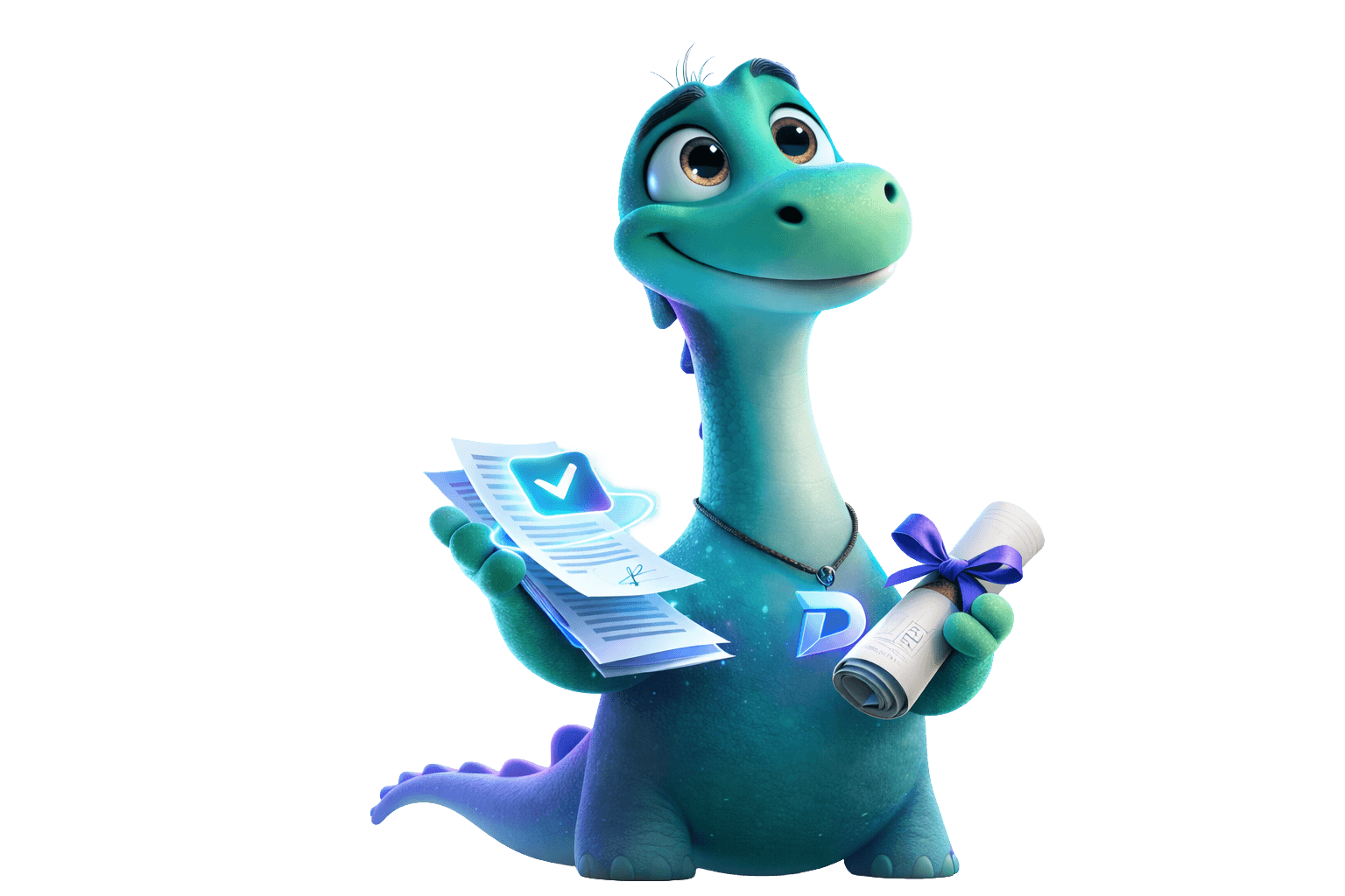 Дипломированный диплодок — маскот Diplox